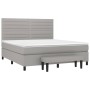 Cama box spring con colchón tela gris claro 180x200 cm de , Camas y somieres - Ref: Foro24-3136693, Precio: 635,76 €, Descuen...