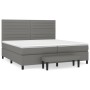 Cama box spring con colchón tela gris oscuro 200x200 cm de , Camas y somieres - Ref: Foro24-3136702, Precio: 741,52 €, Descue...