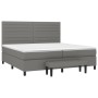 Cama box spring con colchón tela gris oscuro 200x200 cm de , Camas y somieres - Ref: Foro24-3136702, Precio: 741,52 €, Descue...