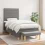 Cama box spring con colchón tela gris oscuro 90x190 cm de , Camas y somieres - Ref: Foro24-3137198, Precio: 342,68 €, Descuen...