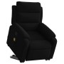Sillón reclinable de masaje elevable terciopelo negro en Sillones | Comprar online en Foru.es