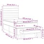 Cama box spring con colchón tela gris oscuro 90x190 cm de , Camas y somieres - Ref: Foro24-3137198, Precio: 342,68 €, Descuen...