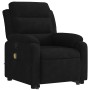 Sillón reclinable de masaje elevable terciopelo negro en Sillones | Comprar online en Foru.es