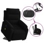 Sillón reclinable de masaje elevable terciopelo negro en Sillones | Comprar online en Foru.es