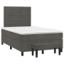 Cama box spring con colchón terciopelo gris oscuro 120x200 cm de , Camas y somieres - Ref: Foro24-3137894, Precio: 421,84 €, ...