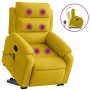 Sillón reclinable de masaje elevable terciopelo amarillo en Sillones | Comprar online en Foru.es
