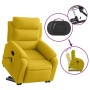 Sillón reclinable de masaje elevable terciopelo amarillo en Sillones | Comprar online en Foru.es