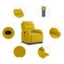 Sillón reclinable de masaje elevable terciopelo amarillo en Sillones | Comprar online en Foru.es