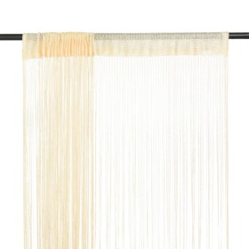 Cortinas de flecos 2 piezas 140x250 cm crema de vidaXL, Cortinas y visillos - Ref: Foro24-132403, Precio: 21,55 €, Descuento: %