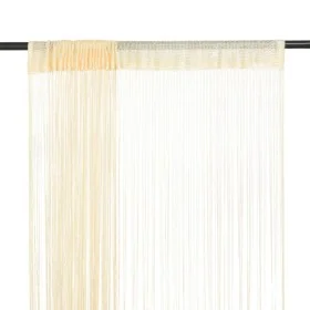 Cortinas de flecos 2 piezas 140x250 cm crema de vidaXL, Cortinas y visillos - Ref: Foro24-132403, Precio: 14,62 €, Descuento: %