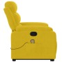 Sillón reclinable de masaje elevable terciopelo amarillo en Sillones | Comprar online en Foru.es