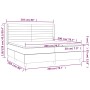 Cama box spring colchón y LED terciopelo verde oscuro 200x200cm de , Camas y somieres - Ref: Foro24-3139646, Precio: 727,02 €...