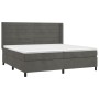 Cama box spring colchón y LED terciopelo gris oscuro 200x200 cm de , Camas y somieres - Ref: Foro24-3139644, Precio: 608,98 €...