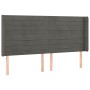 Cama box spring colchón y LED terciopelo gris oscuro 200x200 cm de , Camas y somieres - Ref: Foro24-3139644, Precio: 608,98 €...