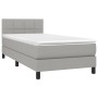 Cama box spring con colchón tela gris claro 90x200 cm de , Camas y somieres - Ref: Foro24-3140025, Precio: 296,47 €, Descuent...