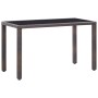 Set comedor de jardín 5 piezas y cojines ratán sintético marrón de vidaXL, Conjuntos de jardín - Ref: Foro24-42525, Precio: 3...