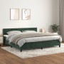 Cama box spring con colchón terciopelo verde oscuro 200x200 cm de , Camas y somieres - Ref: Foro24-3141386, Precio: 602,05 €,...
