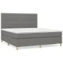 Box spring bed with dark gray fabric mattress 180x200 cm by , Beds and slatted bases - Ref: Foro24-3142434, Price: 609,22 €, ...