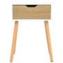 Mesita de noche madera ingeniería blanco y Sonoma 40x40x56 cm de vidaXL, Mesitas de noche - Ref: Foro24-326805, Precio: 70,06...