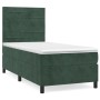 Cama box spring con colchón terciopelo verde oscuro 90x200 cm de , Camas y somieres - Ref: Foro24-3143064, Precio: 346,53 €, ...