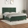 Box spring bed with dark green velvet mattress 180x200 cm by , Beds and slatted bases - Ref: Foro24-3143100, Price: 640,14 €,...