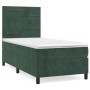 Cama box spring con colchón terciopelo verde oscuro 90x190 cm de , Camas y somieres - Ref: Foro24-3143058, Precio: 316,44 €, ...