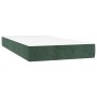 Cama box spring con colchón terciopelo verde oscuro 90x190 cm de , Camas y somieres - Ref: Foro24-3143058, Precio: 316,44 €, ...
