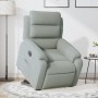 Sillón eléctrico reclinable elevable de terciopelo gris claro en Sillones | Comprar online en Foru.es