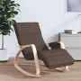 Silla mecedora de tela marrón oscuro de , Mecedoras - Ref: Foro24-351078, Precio: 155,67 €, Descuento: %