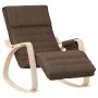 Silla mecedora de tela marrón oscuro de , Mecedoras - Ref: Foro24-351078, Precio: 155,67 €, Descuento: %