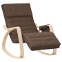 Silla mecedora de tela marrón oscuro de , Mecedoras - Ref: Foro24-351078, Precio: 152,69 €, Descuento: %