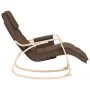 Silla mecedora de tela marrón oscuro de , Mecedoras - Ref: Foro24-351078, Precio: 155,67 €, Descuento: %