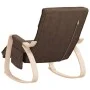 Silla mecedora de tela marrón oscuro de , Mecedoras - Ref: Foro24-351078, Precio: 155,67 €, Descuento: %