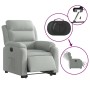 Sillón eléctrico reclinable elevable de terciopelo gris claro en Sillones | Comprar online en Foru.es