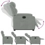 Sillón eléctrico reclinable elevable de terciopelo gris claro en Sillones | Comprar online en Foru.es