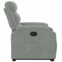 Sillón eléctrico reclinable elevable de terciopelo gris claro en Sillones | Comprar online en Foru.es