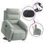 Sillón eléctrico reclinable elevable de terciopelo gris claro en Sillones | Comprar online en Foru.es