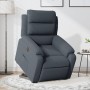 Sillón eléctrico reclinable elevable de terciopelo gris oscuro en Sillones | Comprar online en Foru.es