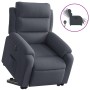 Sillón eléctrico reclinable elevable de terciopelo gris oscuro en Sillones | Comprar online en Foru.es