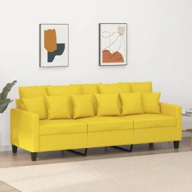 Sofá de 3 plazas de tela amarillo claro 180 cm de , Sofás - Ref: Foro24-359280, Precio: 251,86 €, Descuento: %