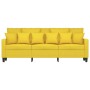 Sofá de 3 plazas de tela amarillo claro 180 cm de , Sofás - Ref: Foro24-359280, Precio: 256,57 €, Descuento: %