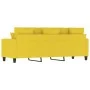 Sofá de 3 plazas de tela amarillo claro 180 cm de , Sofás - Ref: Foro24-359280, Precio: 251,86 €, Descuento: %