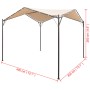 Cenador 4x4 m de acero beige de vidaXL, Carpas y cenadores - Ref: Foro24-43167, Precio: 235,67 €, Descuento: %