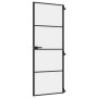 Puerta interior delgada negra vidrio y aluminio 76x201,5 cm de , Puertas para el hogar - Ref: Foro24-155117, Precio: 219,11 €...