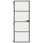 Puerta interior delgada negra vidrio y aluminio 76x201,5 cm de , Puertas para el hogar - Ref: Foro24-155117, Precio: 219,11 €...