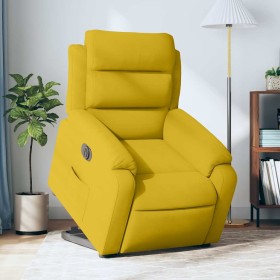 Sillón eléctrico reclinable elevable de terciopelo amarillo en Sillones | Comprar online en Foru.es