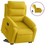 Sillón eléctrico reclinable elevable de terciopelo amarillo en Sillones | Comprar online en Foru.es
