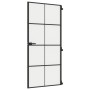 Puerta interior delgada negra vidrio y aluminio 93x201,5 cm de , Puertas para el hogar - Ref: Foro24-155129, Precio: 212,08 €...