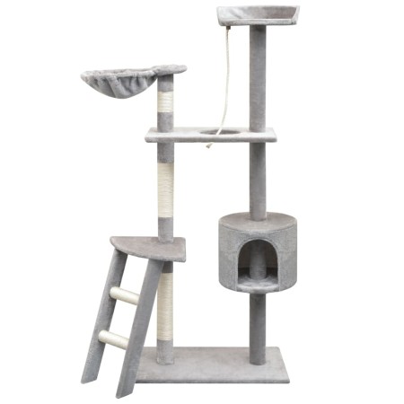 Rascador para gatos con poste rascador de sisal 150 cm gris de vidaXL, Mobiliario para gatos - Ref: Foro24-170485, Precio: 58...