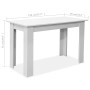 Mesa de comedor y bancos 3 piezas madera contrachapada blanca de vidaXL, muebles para cocinas y comedores - Ref: Foro24-24486...